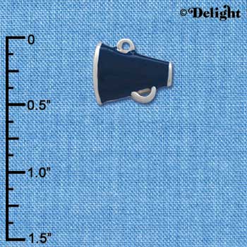 C1164* - Megaphone - Blue - Silver Charm Mini