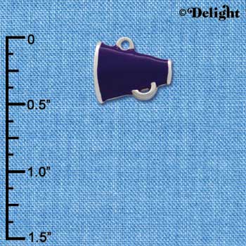 C1169* - Megaphone - Purple - Silver Charm Mini