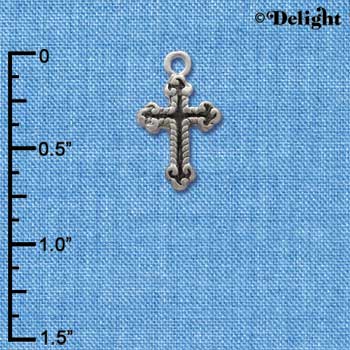 C1175 - Small Botonee Cross - Silver Charm