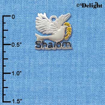 C1239 - Shalom - Dove - Silver Charm