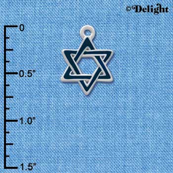 C1243 - Star Of David - Blue - Silver Charm