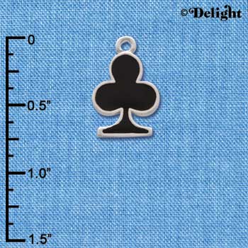 C1249 - Card Suit - Club - Silver Charm