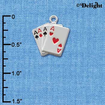 C1253 - Card Hand - Aces - Silver Charm