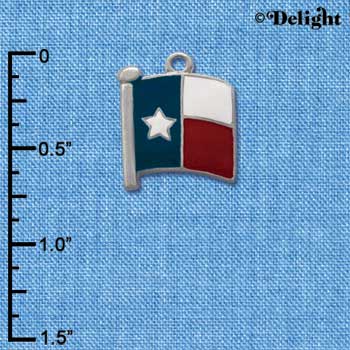C1264 - Texas Flag - Lone Star - Silver Charm