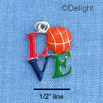 C1265 - Love - Color Basketball - Silver Charm