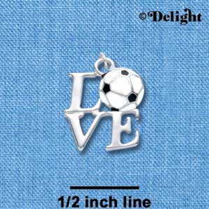 C1317 - Love - Silver Soccerball - Silver Charm