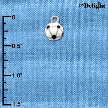 C1337 - Soccerball - - Silver Charm Mini