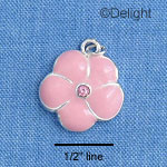 C1374 - Pansy - Stone Pink - Silver Charm