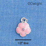 C1377 - Pansy - Stone Pink - Silver Charm Mini