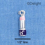 C1416 - Lipstick - Pink Purple - Silver Charm