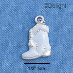 C1425* - Drill Team Boot - White - Silver Charm