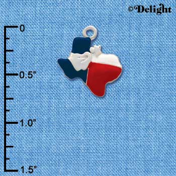 C1432* - Texas - Lone Star Bandana - Silver Charm