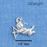 C1437* - Cherub - Bow Arrow Blue - Silver Charm