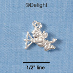 C1439* - Cherub - Bow Arrow - Silver Charm