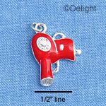 C1451 - Hair Dryer - Red - Silver Charm