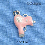 C1453 - Hair Dryer - Pink - Silver Charm