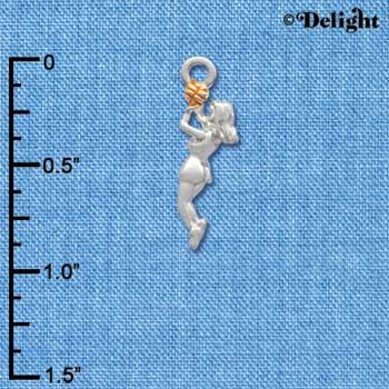 C1480* - Basketball Player - Girl - Silver Charm