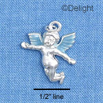 C1495* - Cherub - Blue - Silver Charm (Left or Right)