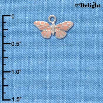 C1504 - Butterfly - Monarch Pink - Silver Charm