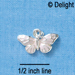 C1505 - Butterfly - Purple Pastel Silver Char