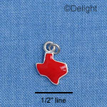 C1646 - Texas - Red - Silver Charm Mini