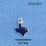 C1647 - Texas - Blue - Silver Charm Mini