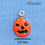 C1797 - Jack O'Lantern - Black - Silver Charm