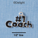 C1850 - #1 Coach - Black Large - Silver Charm