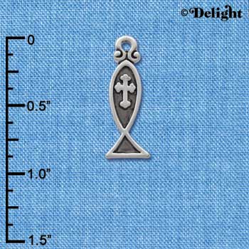 C1866 - Christian Fish - Silver - - Silver Charm