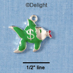 C1878* - Fun Fish-Dollar Sign - Silver Charm