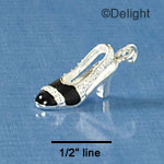 C1917+ - Pump Shoe - Black & Silver - - Silver Charm