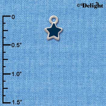 C1933+ - Star - Blue 2 Sided - Silver Charm Mini