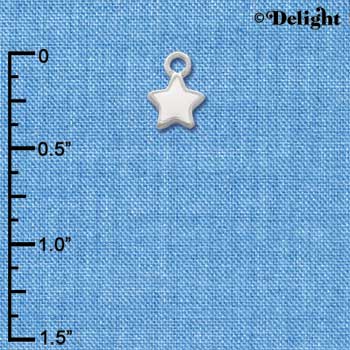 C1934+ - Star - White 2 Sided - Silver Charm Mini