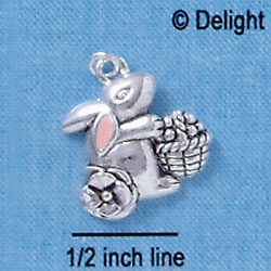 C1942* - Bunny - Basket - Silver Charm