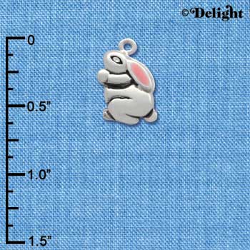 C1943* - Bunny - Standing Small - Silver Charm