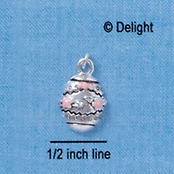 C1944 - Easter Egg - Small - Silver Charm