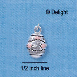 C1944 - Easter Egg - Small - Silver Charm
