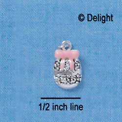 C1945 - Easter Egg - Bow Small - Silver Charm