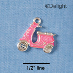 C1991* - Scooter - Hot Pink - Silver Charm (Left or Right)