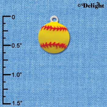 C2041 - Softball - Medium - Optic Yellow - Silver Charm