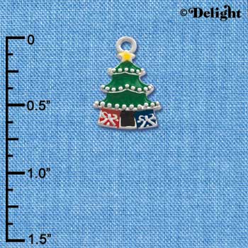 C2126 - Christmas Tree Silver Charm