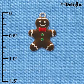 C2127 - Gingerbread Boy Silver Charm