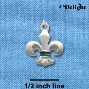 C2139 - Fleur Di Lis Silver Charm