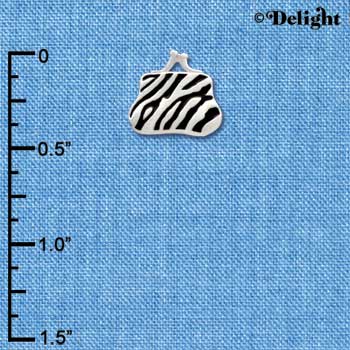 C2166 - Coin Purse Zebra Silver Charm