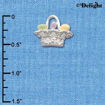 C2186 - Easter Basket Silver Charm