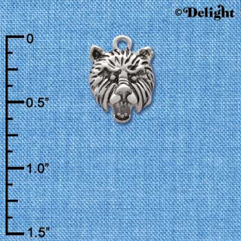 C2201 - Mascot - Bear - Small Silver Charm