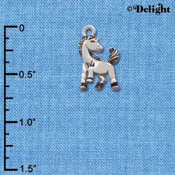 C2204* - Mascot - Mustang - Small Silver Charm (Left or Right)