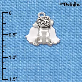 C2218 - Dog Angel - Silver Charm