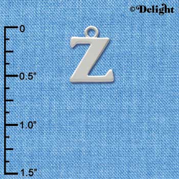 C2290 ctlf - Large Silver Initial - Z - Silver Charm