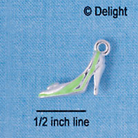 C2342+ - Lime Green Pump Silver Charm